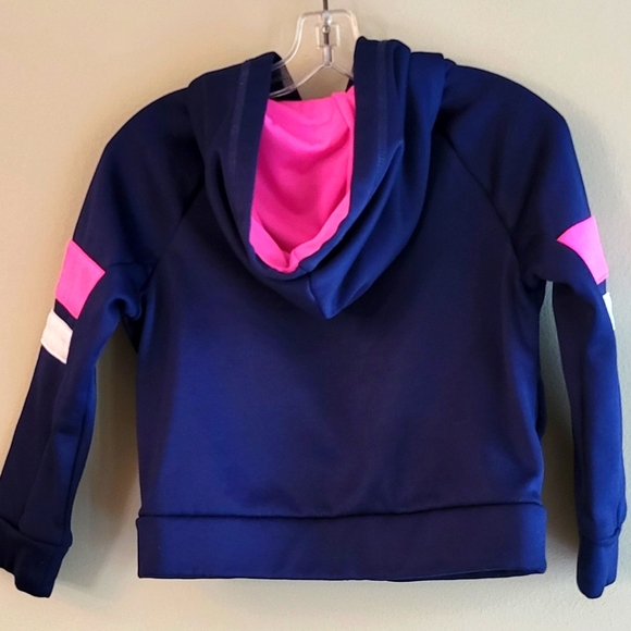 Puma navy/pink zip up hoodie - Picture 2 of 4